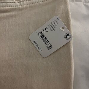 Size 27 Free People Cream Pants - New with tags